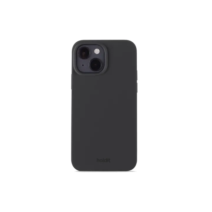 Holdit Coque arrière Silicone iPhone 14 Noir