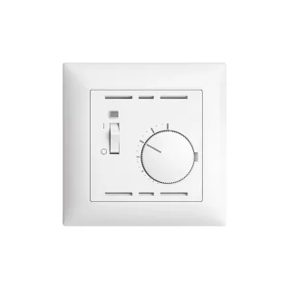 Feller EDIZIOdue Thermostat ambiant UP avec interrupteur, Blanc