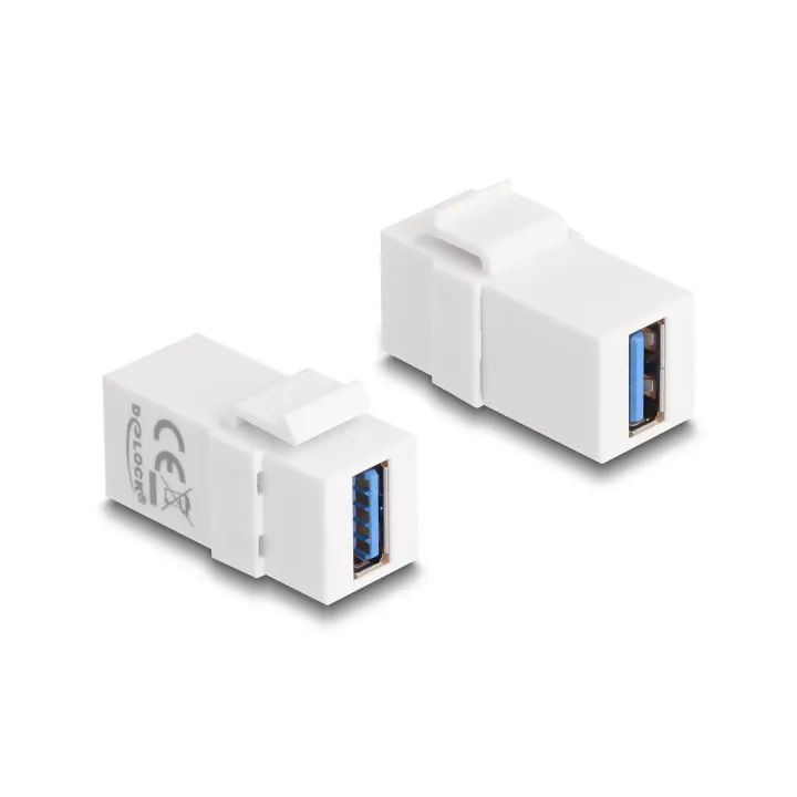 Delock Module Keystone USB 3.0 A Blanc