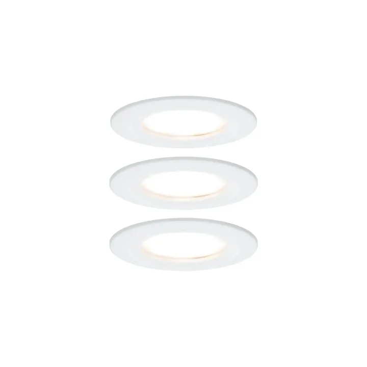 Paulmann Spot encastré Nova Coin Starr Set, 3 x 6 W, 2700 K, blanc