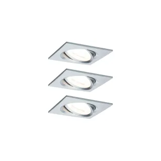 Paulmann Spot encastré Nova Coin 3-Stepdim Set, 3 x 6 W, 2700 K, argenté