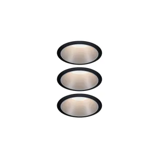 Paulmann Spot encastré Set Cole Coin 3-Stepdim, 18W,2700K,noir-argenté