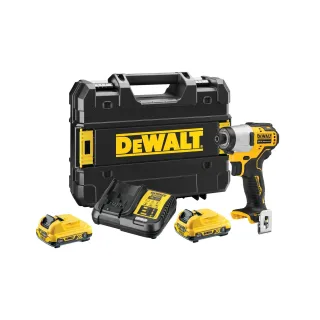 DeWalt Visseuses à percussion sans fil 12 V 1-4, 2x 2 Ah batterie, kit