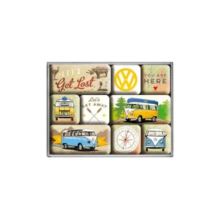 Nostalgic Art Set magnétique VW Bulli Get Lost 1 Pièce-s, Multicolore