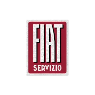 Nostalgic Art Aimant Fiat Servizio 1 Pièce-s, Rouge-Blanc