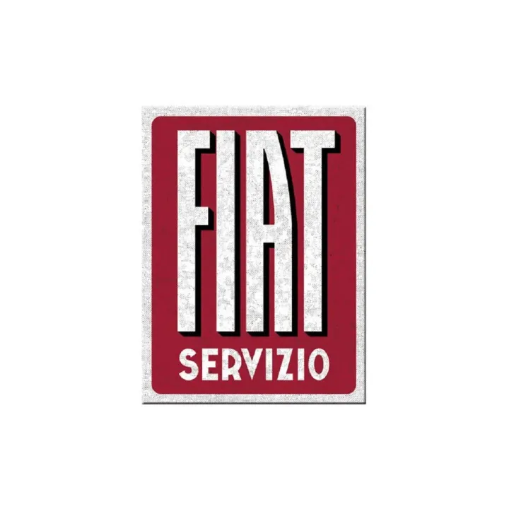 Nostalgic Art Aimant Fiat Servizio 1 Pièce-s, Rouge-Blanc