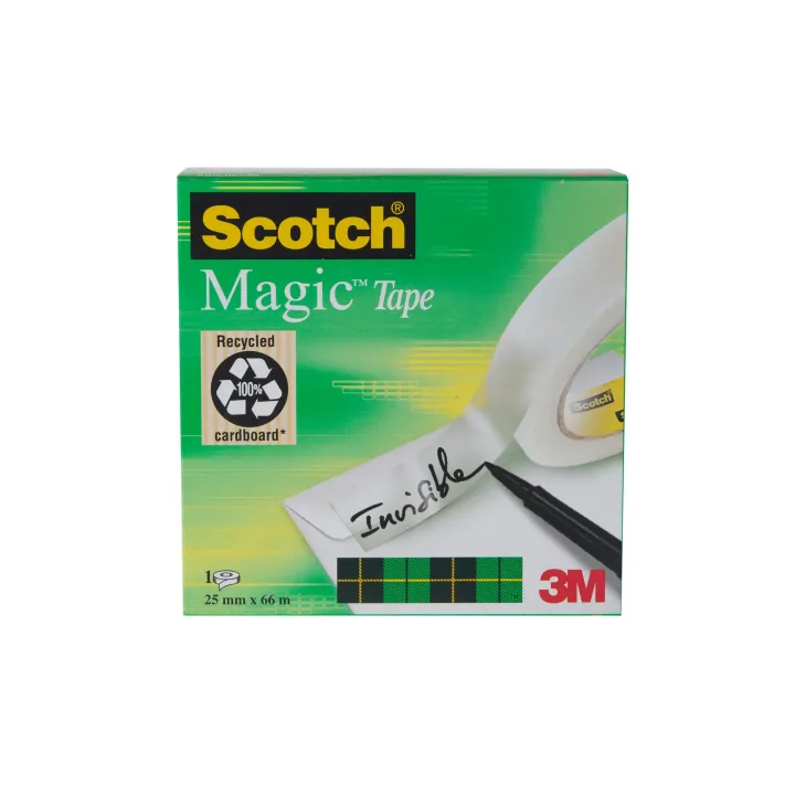 Scotch Ruban adhésif Magic 25 mm x 66 m, Transparent, 1 rouleau