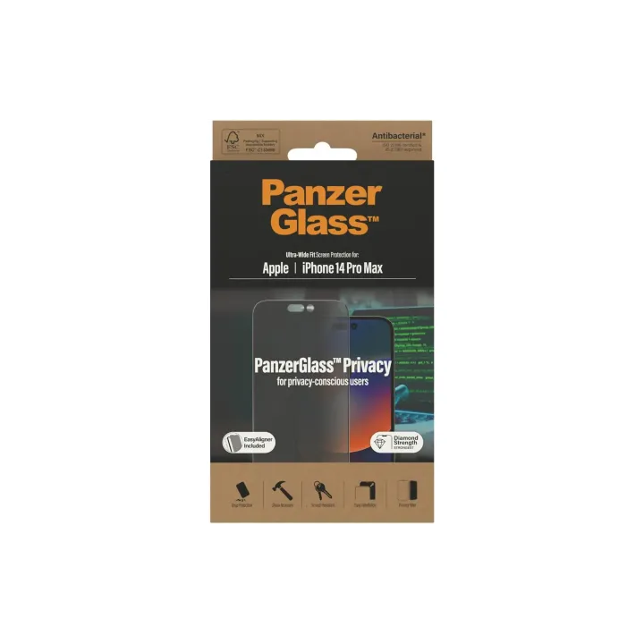 Panzerglass Protection d’écran Ultra Wide Fit Privacy iPhone 14 Pro Max