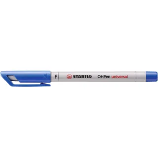 STABILO Stylo à feuilles OHPen Universal F, 0.7 mm, Bleu