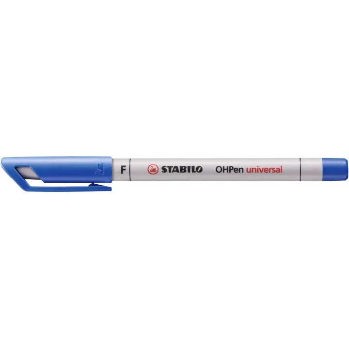 STABILO Stylo à feuilles OHPen Universal F, 0.7 mm, Bleu