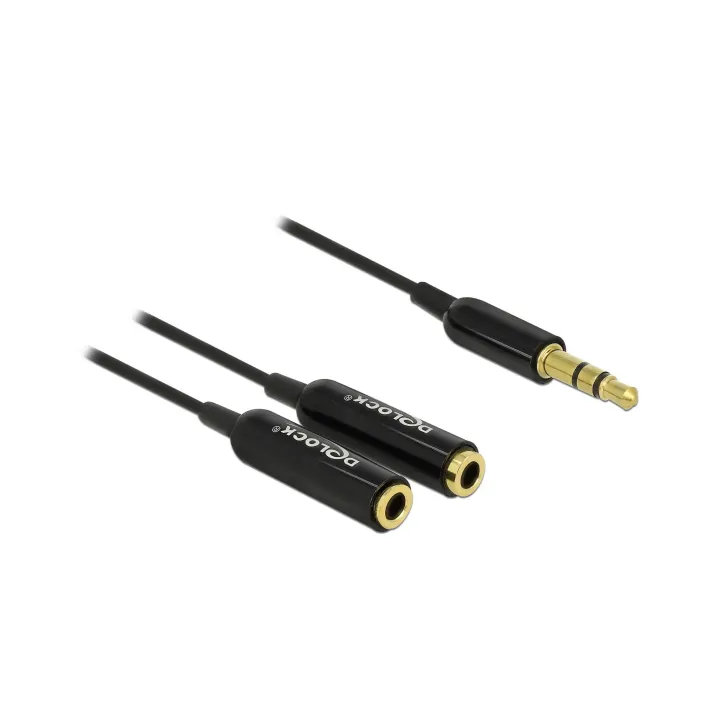 Delock Câble audio jack 3,5 mm, mâle - jack 3,5 mm, femelle 0.25 m