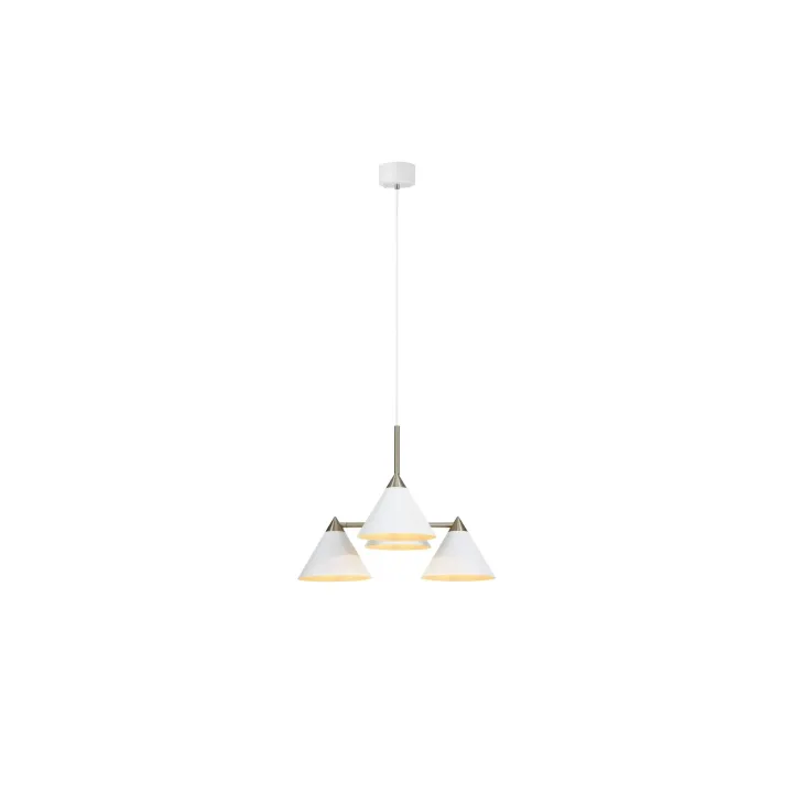 Markslöjd Lampe suspendue Klint, 4 x E14, max. 40W, blanc-acier