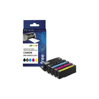 Freecolor Encre Canon PGI-550 - CLI 551 Multipack Color