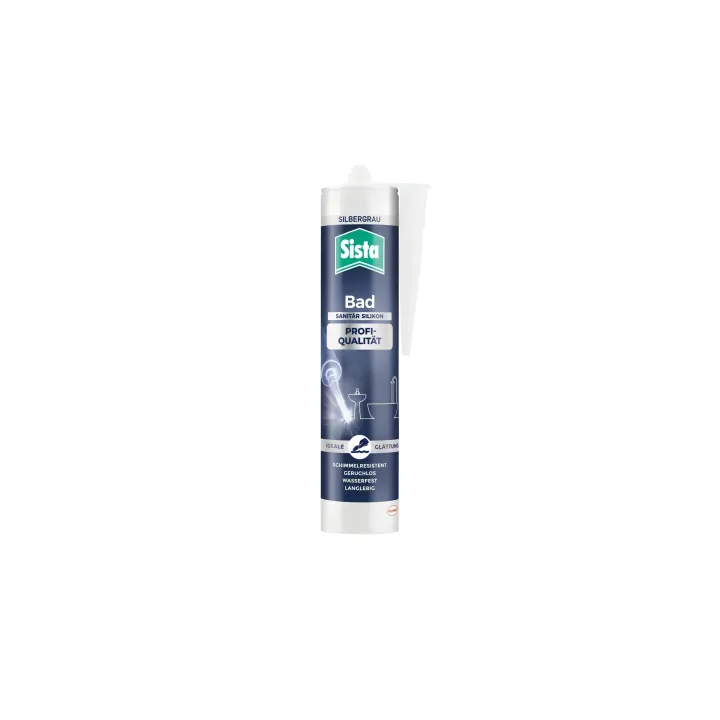 Sista Mastic Bain Qualité professionnelle silicone Gris argenté, 280 ml