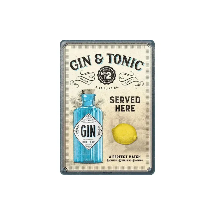 Nostalgic Art Carte postale Gin & Tonic 14 x 10 cm