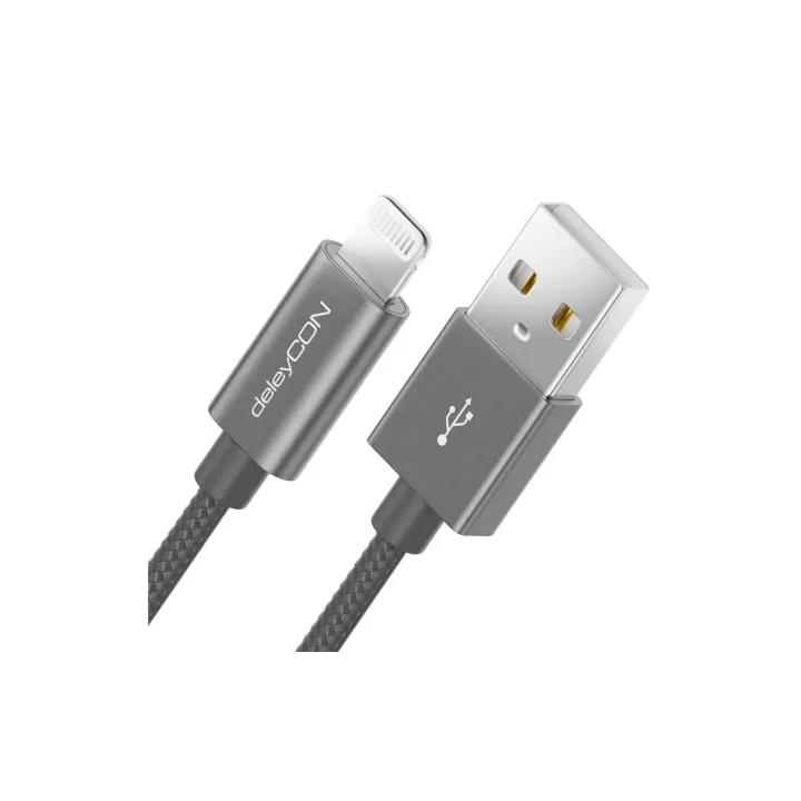 deleyCON Câble USB 2.0 USB A - Lightning 1 m