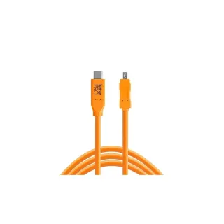 Tether Tools Câble TetherPro USB-C vers 2.0 Mini-B 8 broches, 4.6 m Orange