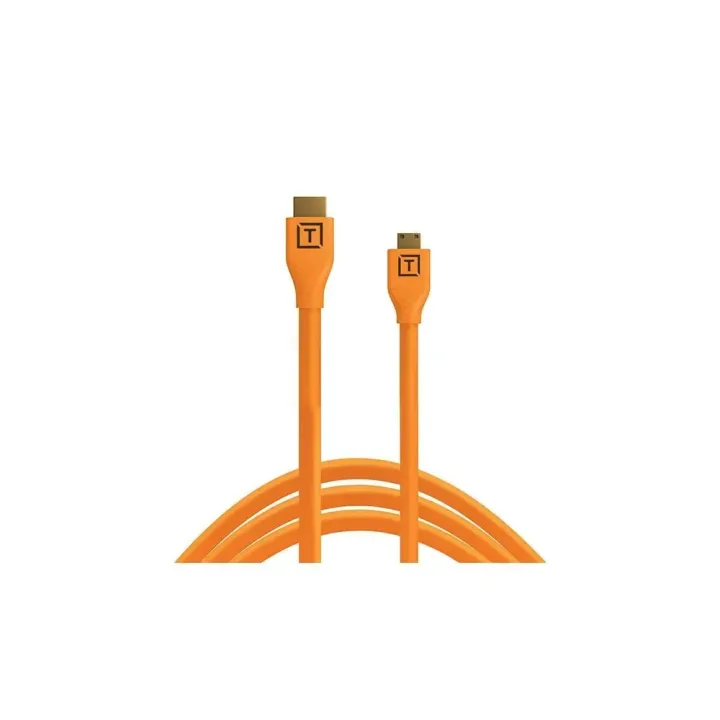 Tether Tools Câble TetherPro HDMI Mini vers HDMI 2.0, 4.6 m Orange