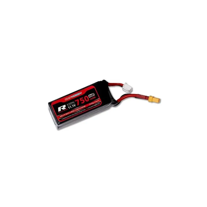 OMPHobby Batterie RC LiPo 750 mAh 11.1 V 60C M2 - Evo