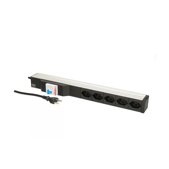 Bachmann PDU 19 5x T23, 1UH, interrupteur Fi, Noir