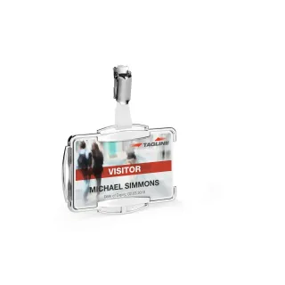 DURABLE Porte-carte RFID Boîte rigide avec clip pour 1 carte didentité, 10 pièces