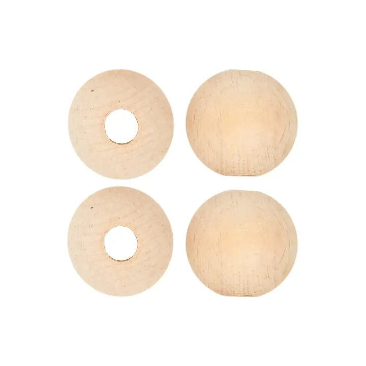 lalana Perles en bois Perles en bois 30 mm, 4 pièces