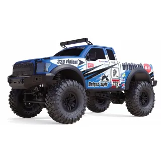 Amewi Scale Crawler Dirt Climbing Race PickUp 4WD, bleu 1:10, RTR