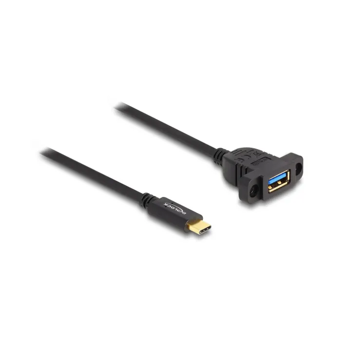 Delock Câbles rallonges à encastrer USB 3.0 USB C - USB A 1 m