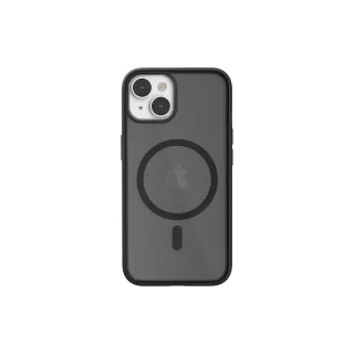 Woodcessories Coque arrière Clear Case MagSafe iPhone 14 Plus Noir mat