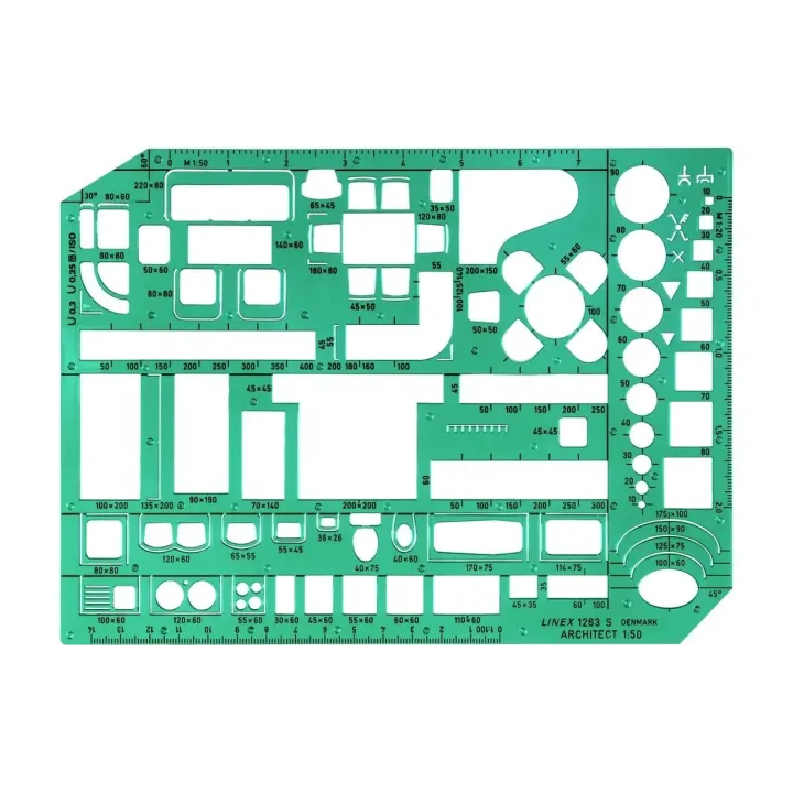 Linex Gabarit Gabarit de meuble transparent-vert