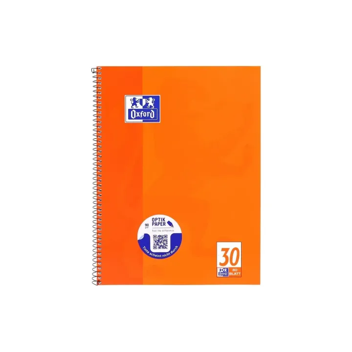 Oxford Cahier Bloc-notes collège A4+, vierge, orange