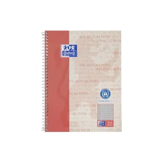 Oxford Bloc-notes Bloc-notes collège quadrillé, A5+, rouge