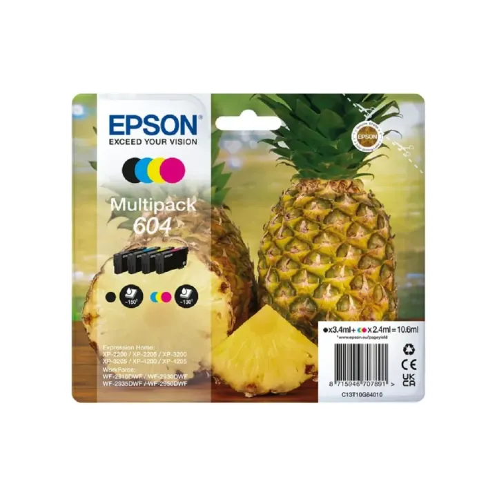 Epson Encre Multipack 604 - C13T10G64010 BK, C, M, Y