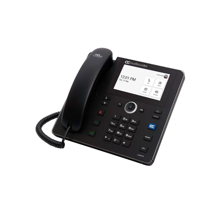 Audiocodes Téléphone de bureau C455HD Microsoft Teams Noir