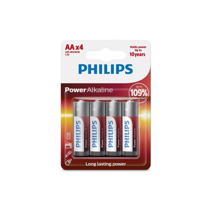 Philips Pile Power Alkaline AA 4 Pièce-s