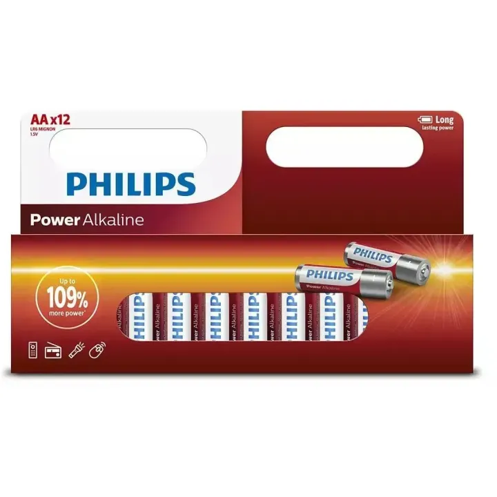 Philips Pile Power Alkaline AA 12 Pièce-s