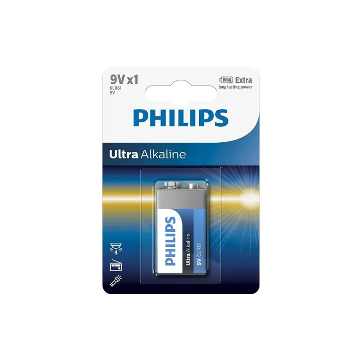 Philips Pile Alcaline 9V 1 Pièce-s