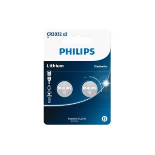 Philips Pile bouton Lithium CR2032 2 Pièce-s