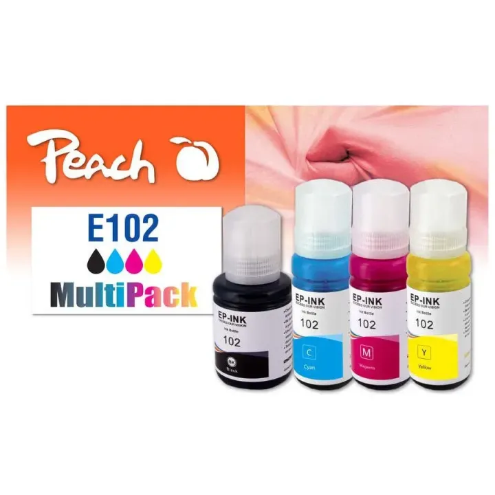 Peach Encre Epson CISS 102 Multi-Pack C, M, Y, BK