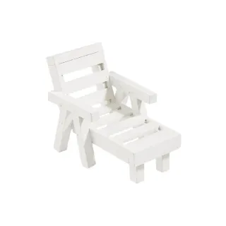 HobbyFun Mini-meubles Chaise longue 8 x 5 x 5.5 cm, blanc