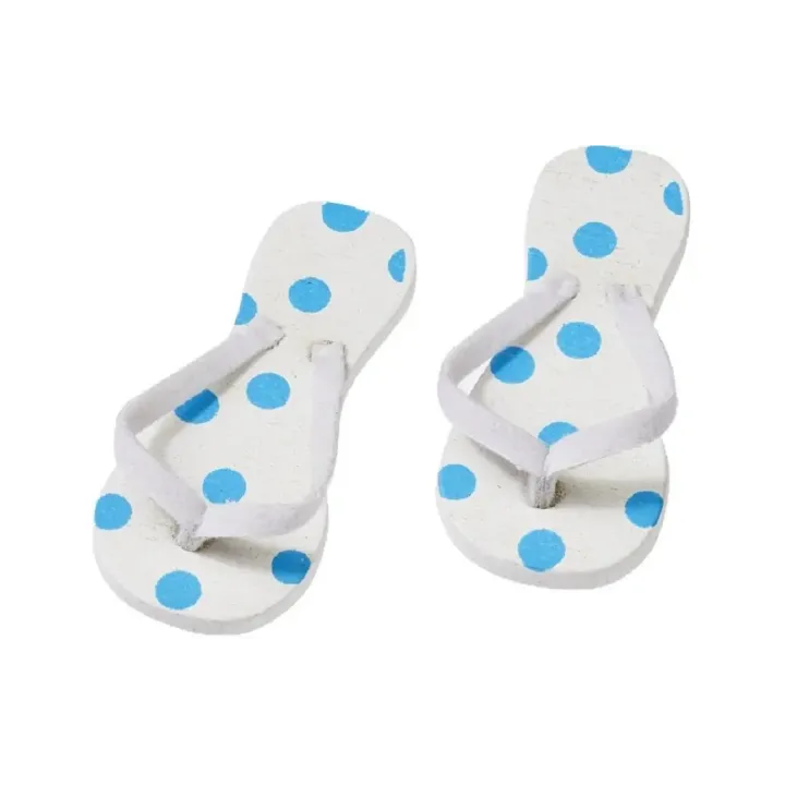 HobbyFun Mini ustensiles Tongs Blanc- bleu à pois