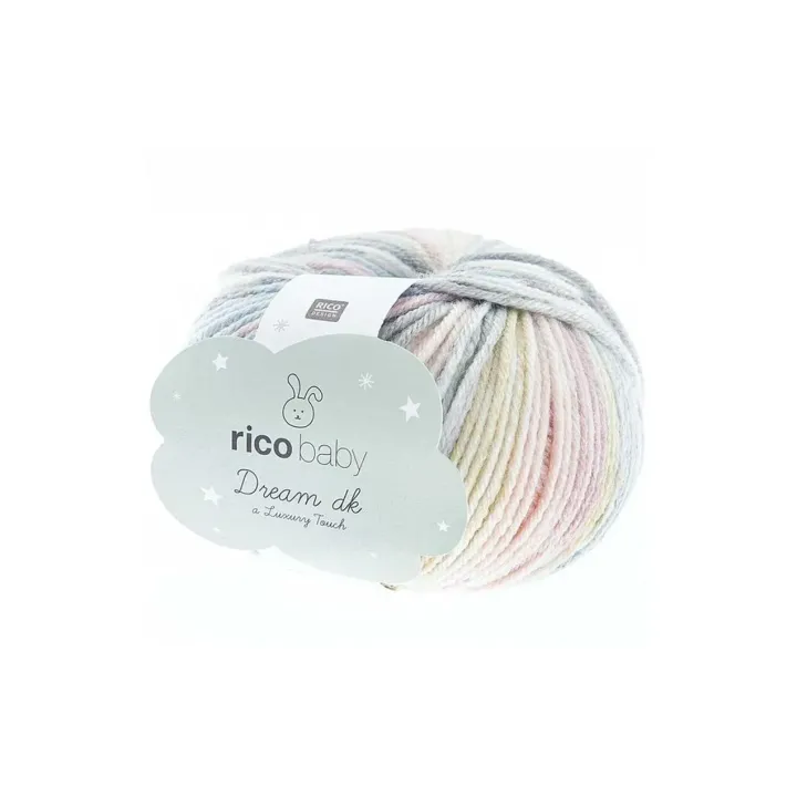 Rico Design Laine Baby Dream dk 50 g, Bleu  Jaune  Rose