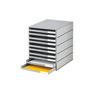 Styro Boîte à tiroirs Styroval Pro Eco 10 tiroirs, gris, ouverts