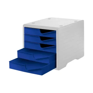 Styro Boîte à tiroirs Styroswingbox Gris clair-Bleu