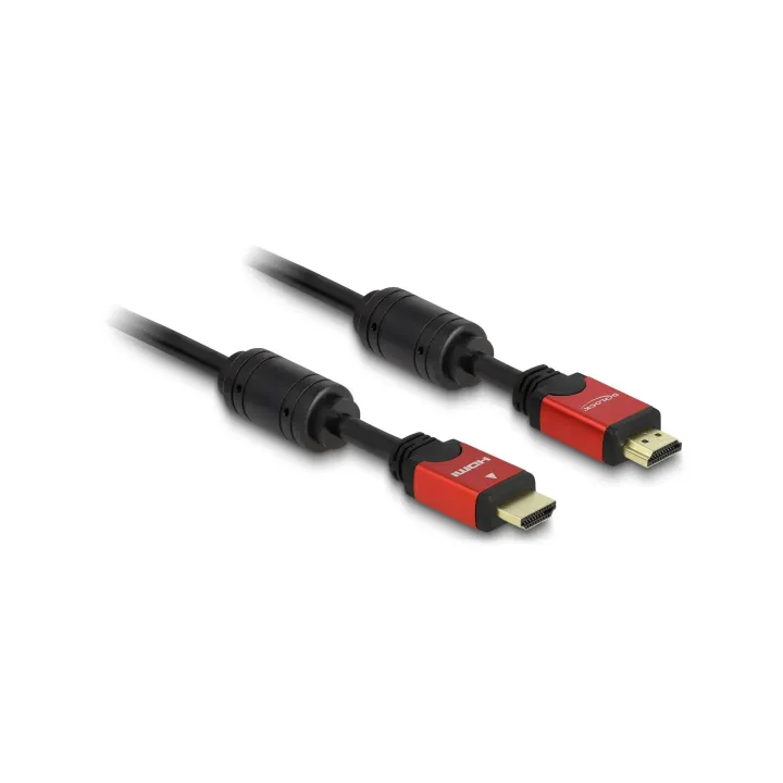 Delock Câble 4K 30Hz HDMI - HDMI, 5 m, Rouge-Noir