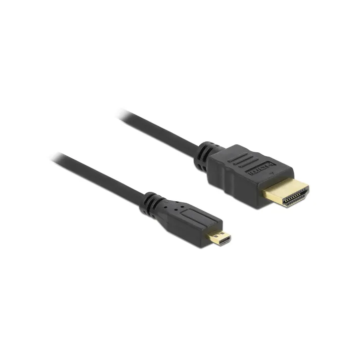 Delock Câble HDMI - Micro HDMI (HDMI-D), 1 m, Noir