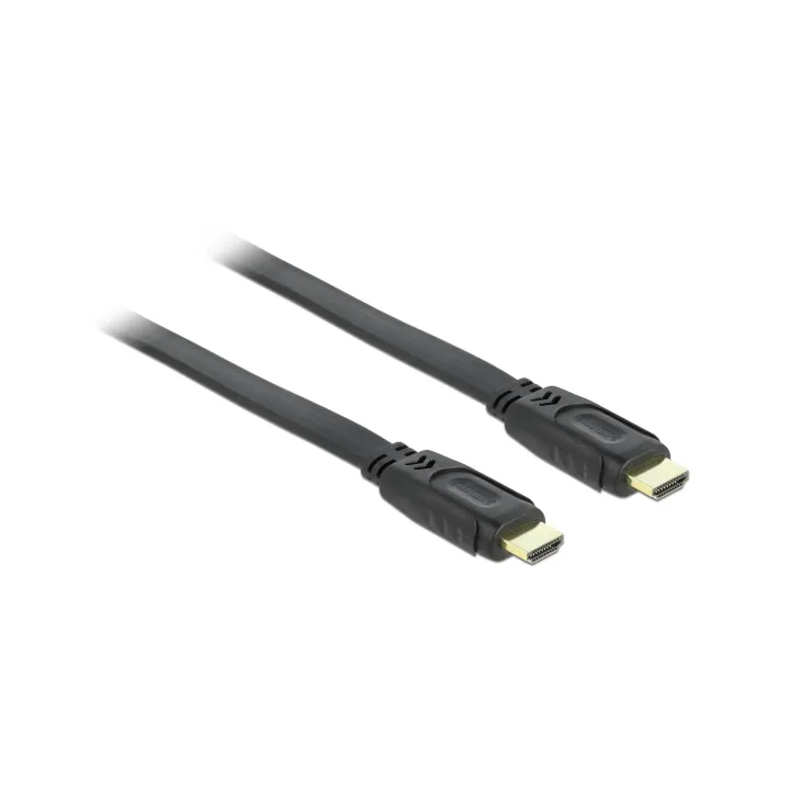 Delock Câble plat HDMI - HDMI, 5 m, Noir