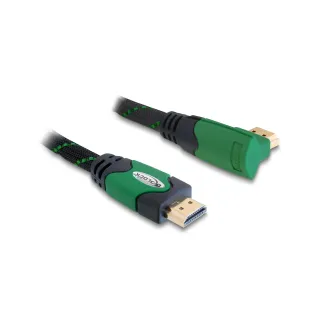 Delock Câble coudé à droite HDMI - HDMI, 1 m, Vert