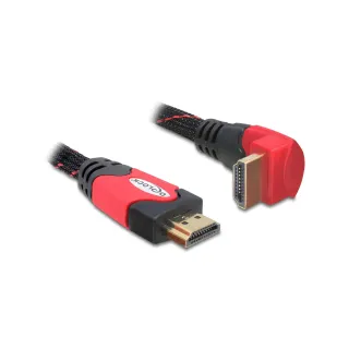 Delock Câble coudé en bas HDMI - HDMI, 1 m, Rouge