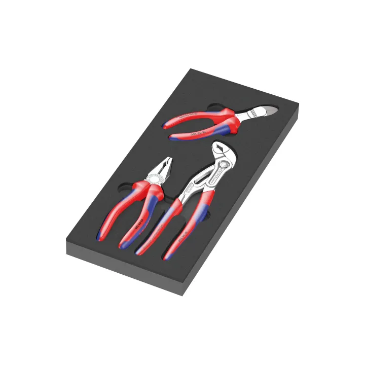 Wera Jeu de pinces Knipex 9780 Kit de garniture en mousse 1, 3 pièces